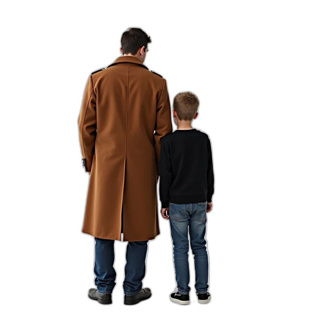 jacket, staff, concept art, 3d render transparent PNG cut-out