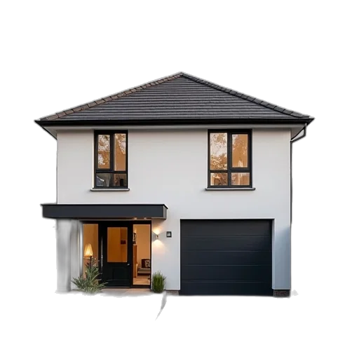 building, 3d render, photorealistic, monochrome transparent PNG cut-out