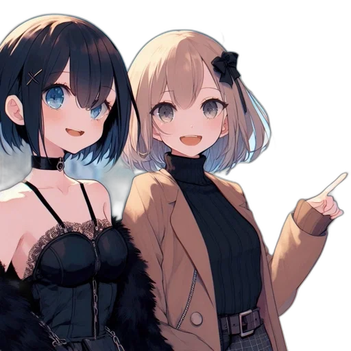 jacket, dress, weapon, staff transparent PNG cut-out