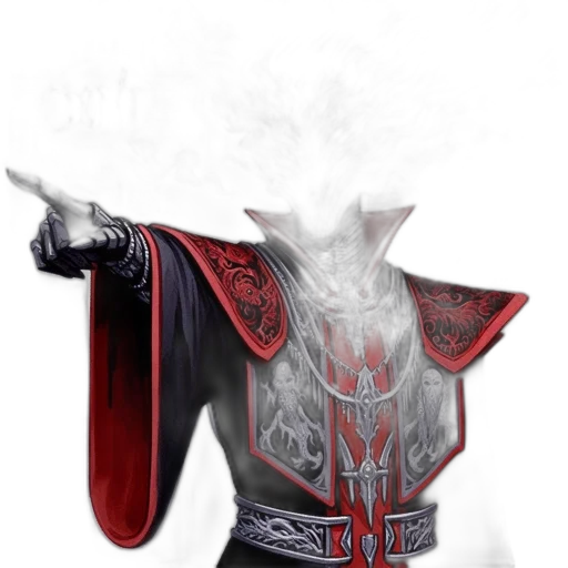 mask, dragon, staff, jacket transparent PNG cut-out