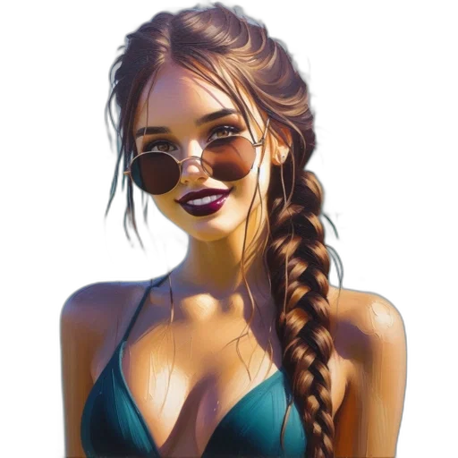 face, dress, jewelry, hair transparent PNG cut-out