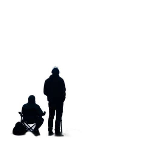 jacket, umbrella, staff, robot transparent PNG cut-out