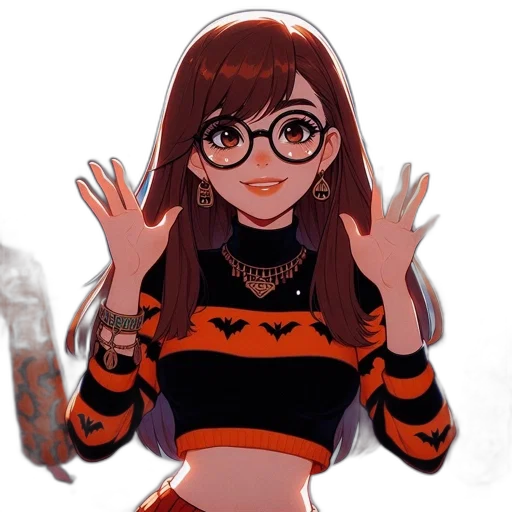 dress, creature, face, jacket transparent PNG cut-out