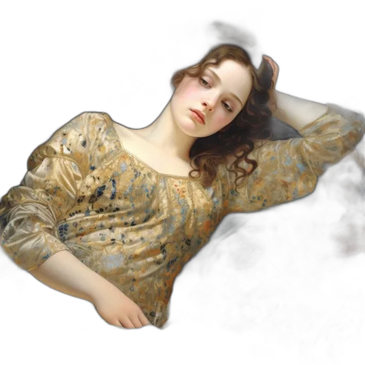 dress, photorealistic, oil painting, fantasy art transparent PNG cut-out