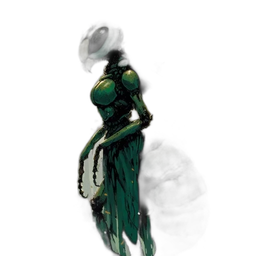dress, staff, mask, creature transparent PNG cut-out