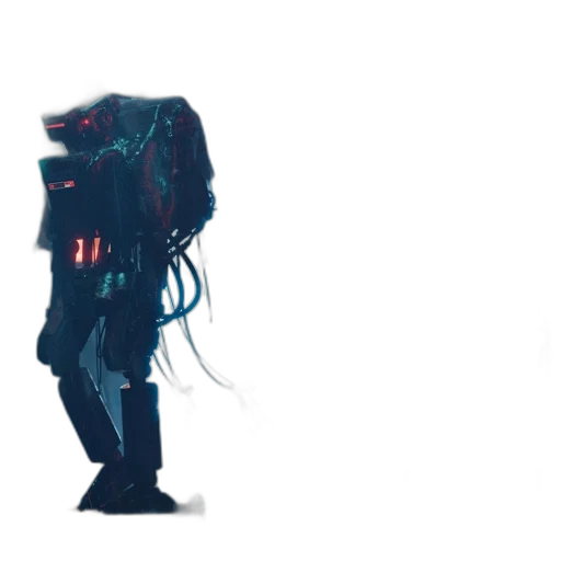 robot, creature, jacket, hair transparent PNG cut-out