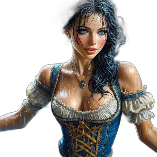 fantasy art, comic book art, concept art, photorealistic transparent PNG cut-out