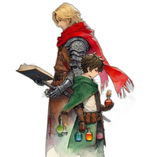 jacket, staff, weapon, sword transparent PNG cut-out
