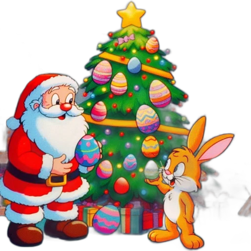 3d render, inside, christmas-decorated, home transparent PNG cut-out