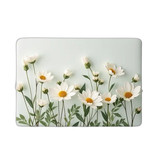 flower, photorealistic, laptop, floral transparent PNG cut-out