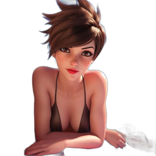 dress, face, staff, jewelry transparent PNG cut-out