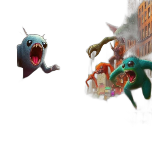 creature, dragon, concept art, 3d render transparent PNG cut-out
