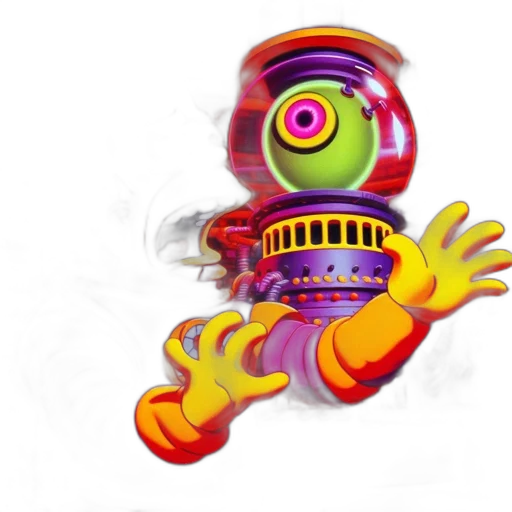 robot, creature, staff, animal transparent PNG cut-out
