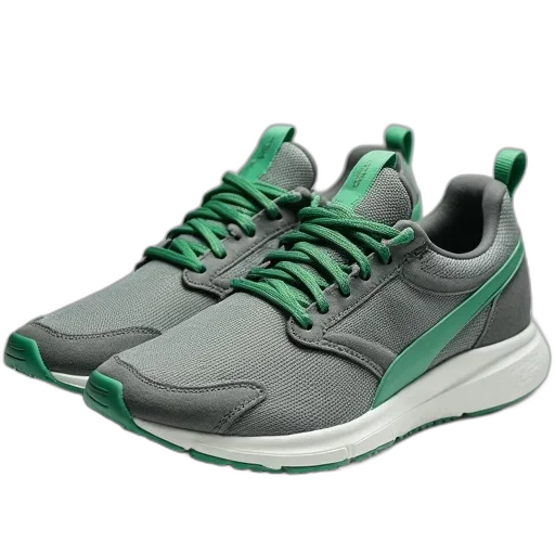 shoes, 3d render, green, men transparent PNG cut-out
