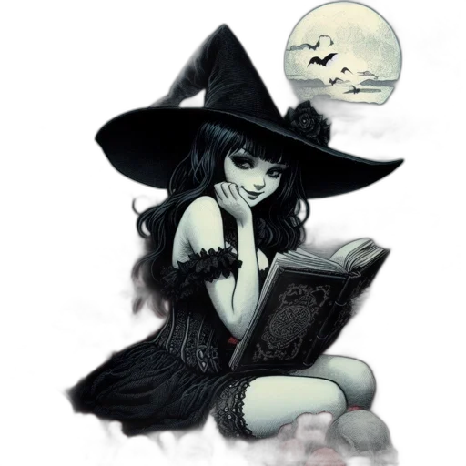 hat, dress, fantasy art, comic book art transparent PNG cut-out