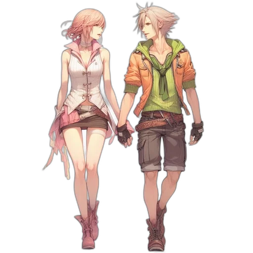 jacket, staff, concept art, pixel art transparent PNG cut-out