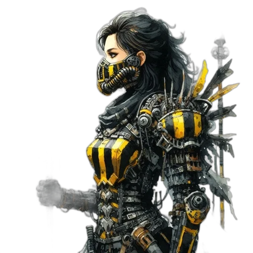 robot, weapon, concept art, fantasy art transparent PNG cut-out