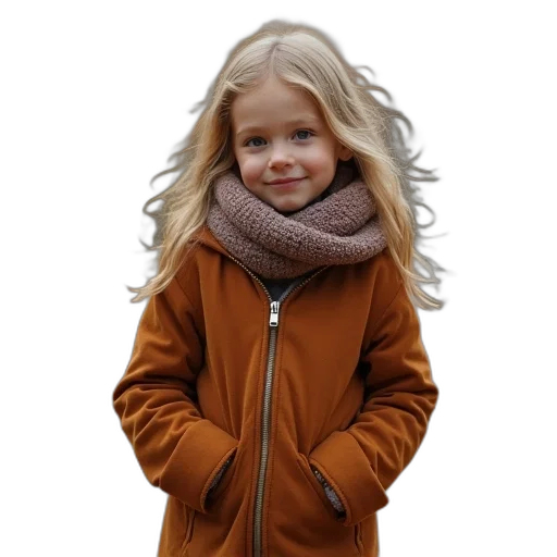 jacket, dress, face, hair transparent PNG cut-out