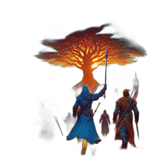 tree, sword, staff, concept art transparent PNG cut-out