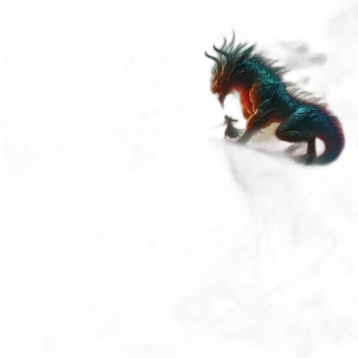 dragon, creature, animal, hair transparent PNG cut-out