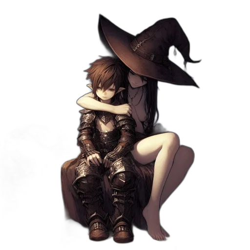 hat, mask, dress, pixel art transparent PNG cut-out