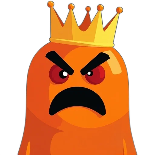 crown, concept art, 3d render, orange transparent PNG cut-out