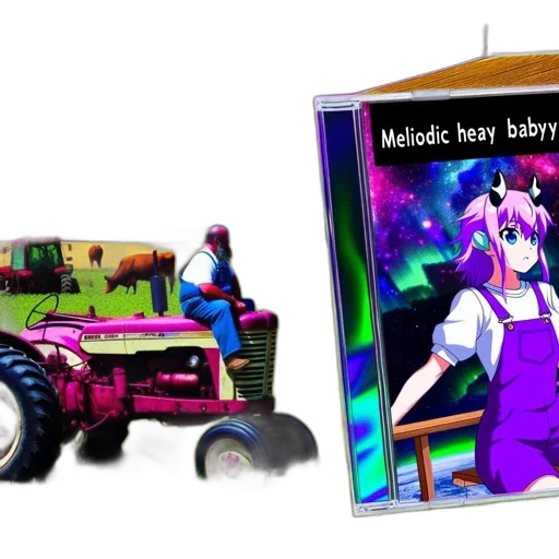 car, vaporwave, concept art, 3d render transparent PNG cut-out