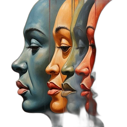 face, mask, crown, photorealistic transparent PNG cut-out