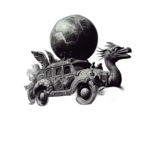 car, dragon, weapon, animal transparent PNG cut-out