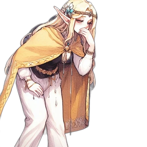 staff, concept art, golden, elfin transparent PNG cut-out