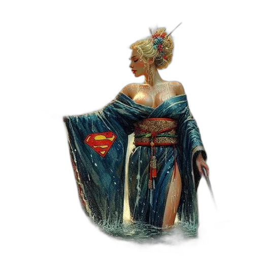 dress, concept art, comic book art, fantasy art transparent PNG cut-out
