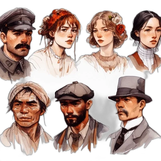 hat, concept art, comic book art, fantasy art transparent PNG cut-out