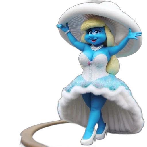 hat, dress, staff, 3d render transparent PNG cut-out