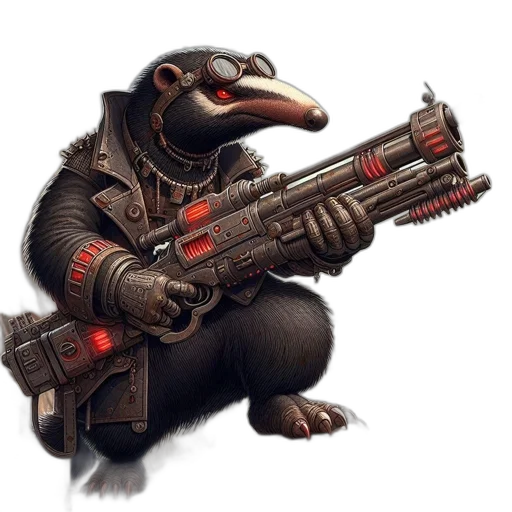 weapon, animal, staff, creature transparent PNG cut-out