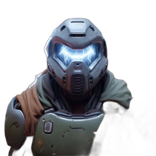 robot, mask, face, weapon transparent PNG cut-out
