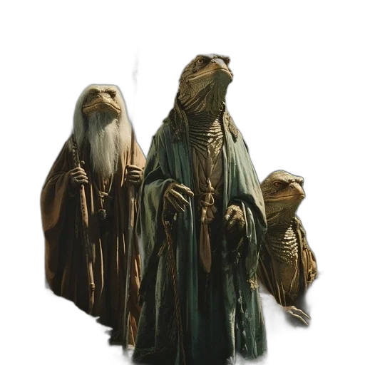 staff, mask, creature, dress transparent PNG cut-out