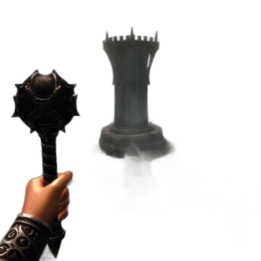 sword, weapon, staff, crown transparent PNG cut-out