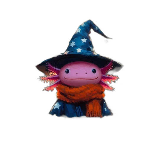 hat, dragon, staff, creature transparent PNG cut-out