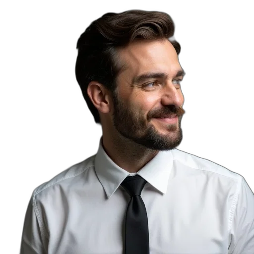 staff, face, jacket, hair transparent PNG cut-out