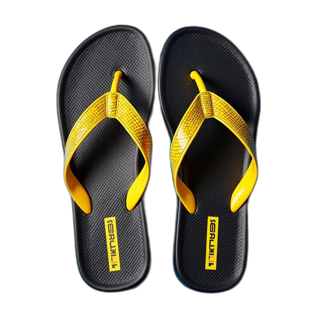shoes, pair, black, yellow transparent PNG cut-out