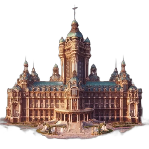 building, crown, staff, concept art transparent PNG cut-out