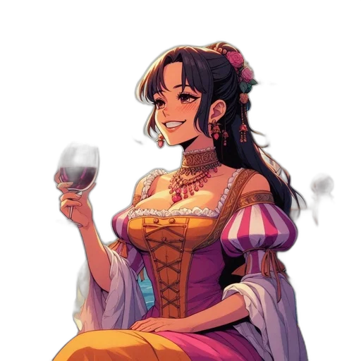 dress, jewelry, crown, fantasy art transparent PNG cut-out