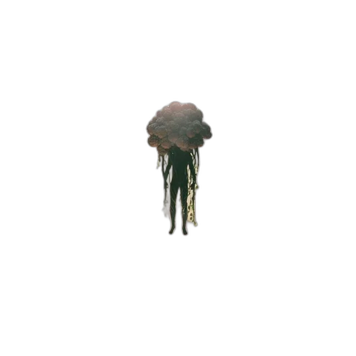 umbrella, creature, jacket, hair transparent PNG cut-out