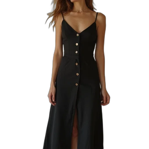 dress, dark, sexy, spaghetti transparent PNG cut-out