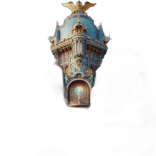 crown, staff, hat, building transparent PNG cut-out