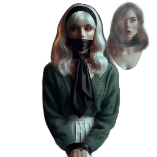 mask, face, jacket, creature transparent PNG cut-out