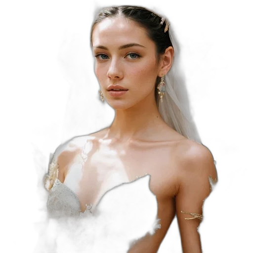 jewelry, dress, face, crown transparent PNG cut-out