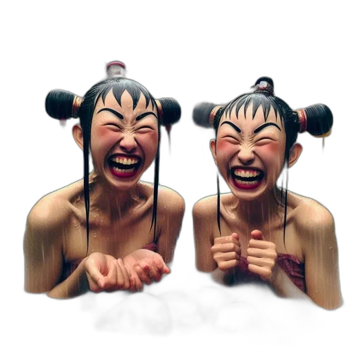 mask, face, hair, jewelry transparent PNG cut-out