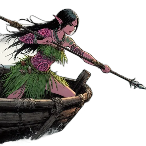 fantasy art, concept art, comic book art, watercolor transparent PNG cut-out