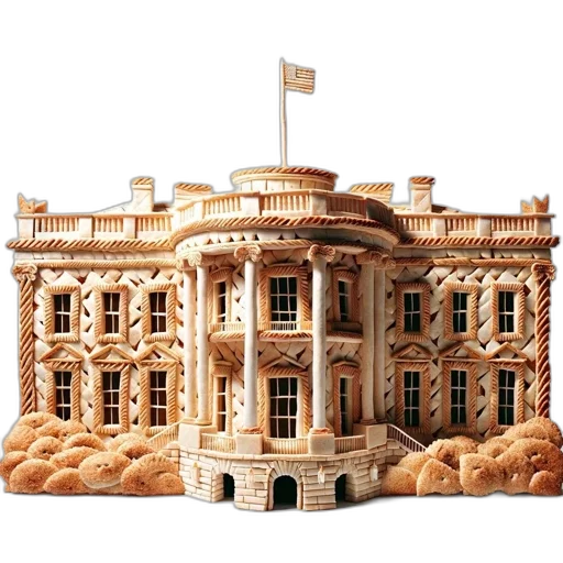 building, 3d render, photorealistic, edible transparent PNG cut-out